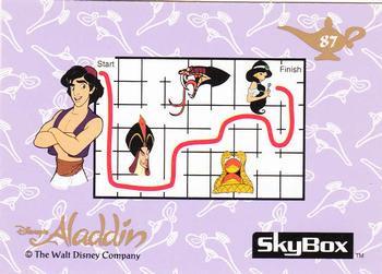 1993 SkyBox Aladdin #87 Aladdin's true friends Back