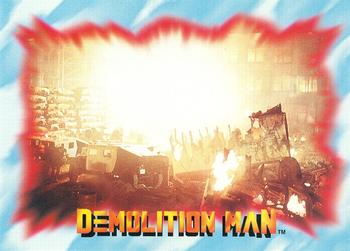 1993 SkyBox Demolition Man #7 The Fortress Explodes Front