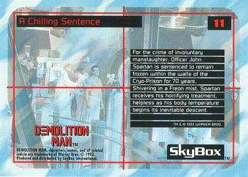 1993 SkyBox Demolition Man #11 A Chilling Sentence Back
