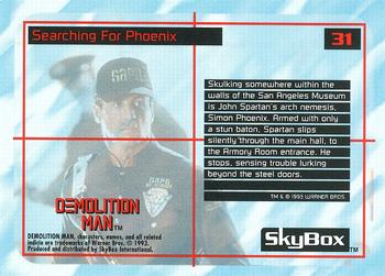 1993 SkyBox Demolition Man #31 Searching For Phoenix Back