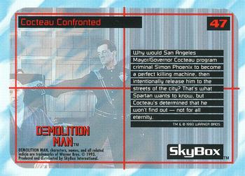 1993 SkyBox Demolition Man #47 Cocteau Confronted Back