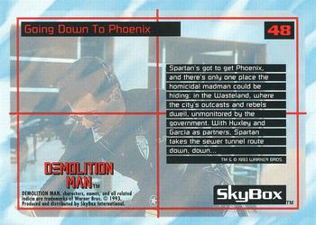 1993 SkyBox Demolition Man #48 Going Down To Phoenix Back