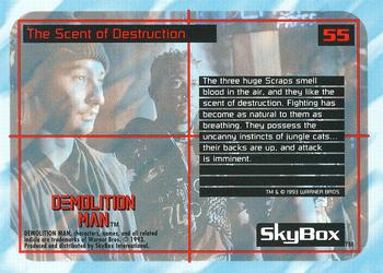 1993 SkyBox Demolition Man #55 The Scent of Destruction Back