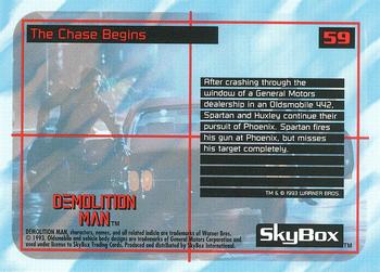 1993 SkyBox Demolition Man #59 The Chase Begins Back