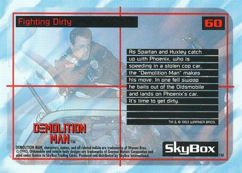 1993 SkyBox Demolition Man #60 Fighting Dirty Back