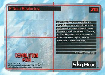 1993 SkyBox Demolition Man #70 A New Beginning Back