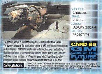 1993 SkyBox Demolition Man #85 Cadillac Voyage Back