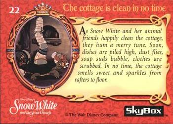 1993 SkyBox Snow White and the Seven Dwarfs #22 The cottage is clean in no time Back