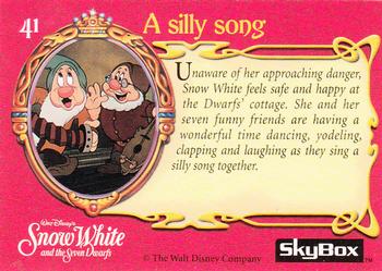 1993 SkyBox Snow White and the Seven Dwarfs #41 A silly song Back