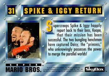1993 SkyBox Super Mario Bros. #31 Spike & Iggy Return Back