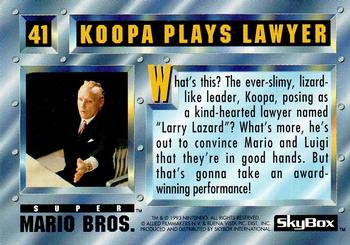 1993 SkyBox Super Mario Bros. #41 Koopa Plays Lawyer Back