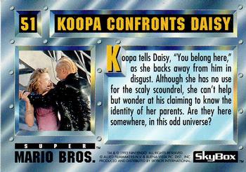 1993 SkyBox Super Mario Bros. #51 Koopa Confronts Daisy Back
