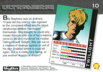1993 SkyBox Ultraverse #10 Twilight Back