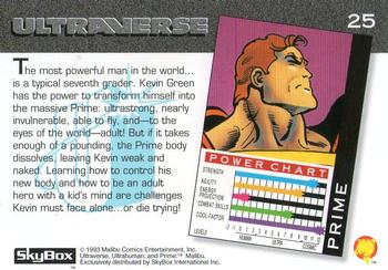 1993 SkyBox Ultraverse #25 Prime Back