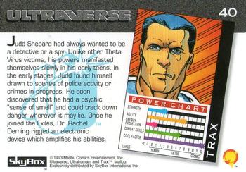 1993 SkyBox Ultraverse #40 Trax Back