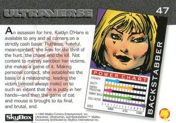 1993 SkyBox Ultraverse #47 Backstabber Back