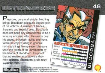 1993 SkyBox Ultraverse #48 Bloodbath Back