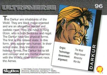 1993 SkyBox Ultraverse #96 Darkur Back
