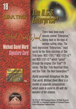 1993 SkyBox Star Trek Master Series #18 The U.S.S. Enterprise Back