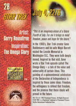 1993 SkyBox Star Trek Master Series #28 July 4, 2276 Back