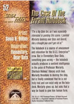 1993 SkyBox Star Trek Master Series #52 The Case of the Errant Holodeck Back