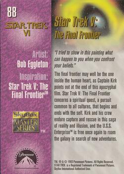 1993 SkyBox Star Trek Master Series #88 Star Trek V:  The Final Frontier Back