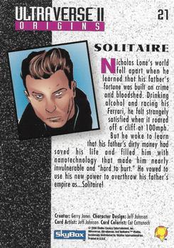 1994 SkyBox Ultraverse II #21 Solitaire Back