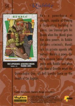 1994 SkyBox Ultraverse Master #54 Rubble Back