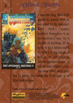 1994 SkyBox Ultraverse Master #6 Blind Faith Back