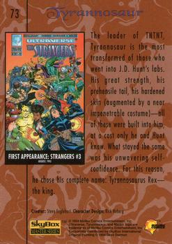1994 SkyBox Ultraverse Master #73 Tyrannosaur Back