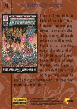 1994 SkyBox Ultraverse Master #74 UltraForce Back