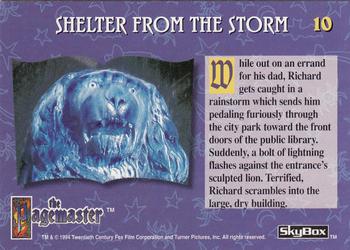 1994 Skybox Pagemaster #10 Shelter From the Storm Back