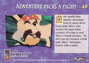 1994 Skybox Pagemaster #40 Adventure Picks a Fight Back