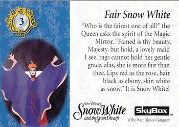 1994 SkyBox Snow White and the Seven Dwarfs Series II #3 Fair Snow White Back