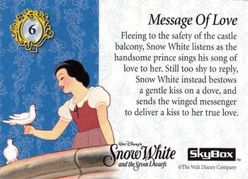 1994 SkyBox Snow White and the Seven Dwarfs Series II #6 Message Of Love Back