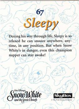 1994 SkyBox Snow White and the Seven Dwarfs Series II #67 Sleepy Back