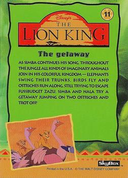 1994 SkyBox The Lion King Series 1 & 2 #11 The getaway Back