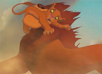 1994 SkyBox The Lion King Series 1 & 2 #28 Mufasa catches Simba Front