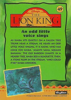 1994 SkyBox The Lion King Series 1 & 2 #49 An odd little voice sings Back