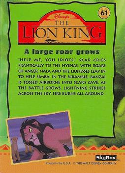 1994 SkyBox The Lion King Series 1 & 2 #61 A large roar grows Back