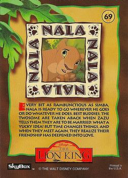 1994 SkyBox The Lion King Series 1 & 2 #69 Nala Back