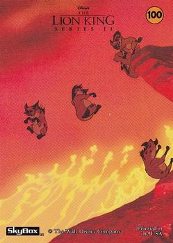 1994 SkyBox The Lion King Series 1 & 2 #100 Fire Engulfs Pride Rock 1 Back