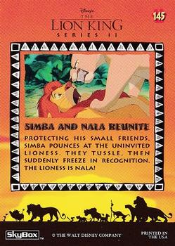 1994 SkyBox The Lion King Series 1 & 2 #145 Simba and Nala Reunite Back
