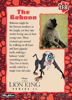 1994 SkyBox The Lion King Series 1 & 2 #158 The Baboon Back