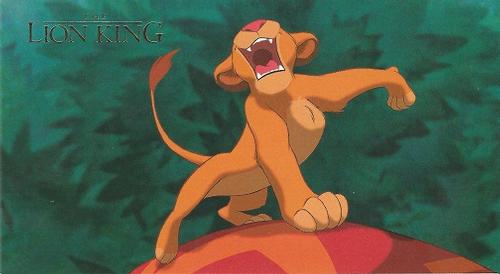 1994 SkyBox The Lion King Widevision #10 As Simba sings, his imaginary kingdom grows Front