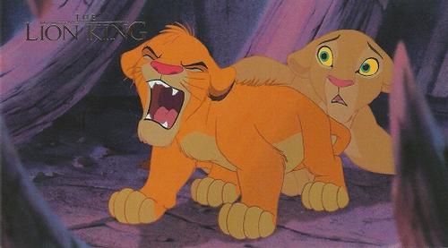 1994 SkyBox The Lion King Widevision #14 Circling the cage of bones, the hyenas terrorize Front