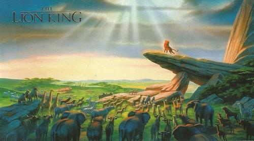 1994 SkyBox The Lion King Widevision #1 In the majestic African pride lands a new lion king Front