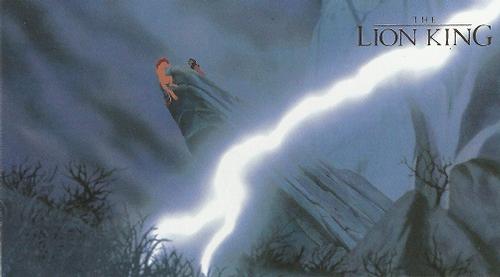 1994 SkyBox The Lion King Widevision #44 From a ledge, Nala and the lionesses watch Simba Front