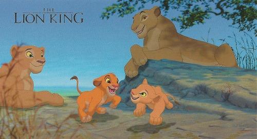 1994 SkyBox The Lion King Widevision #8 Eager to share his news, Simba finds his best Front