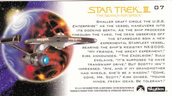 1994 SkyBox Star Trek III The Search for Spock Cinema Collection #07 The Great Experiment Back